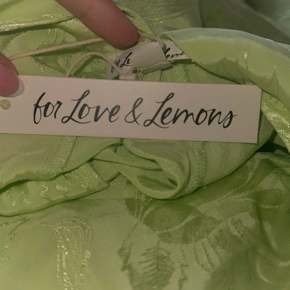 NWT $239 For Love & Lemons Llana Satin Midi Dress ๐ Size Large L ๐ - Picture 7 of 7